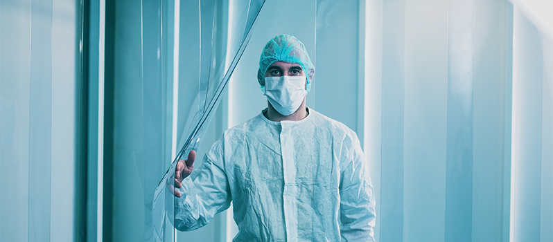 Modulaire Softwall cleanroom operator