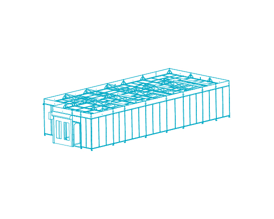 Modulaire hardwall cleanroom voor e-liquid