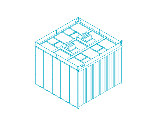 Modulaire hybride cleanroom voor industriele toepassing